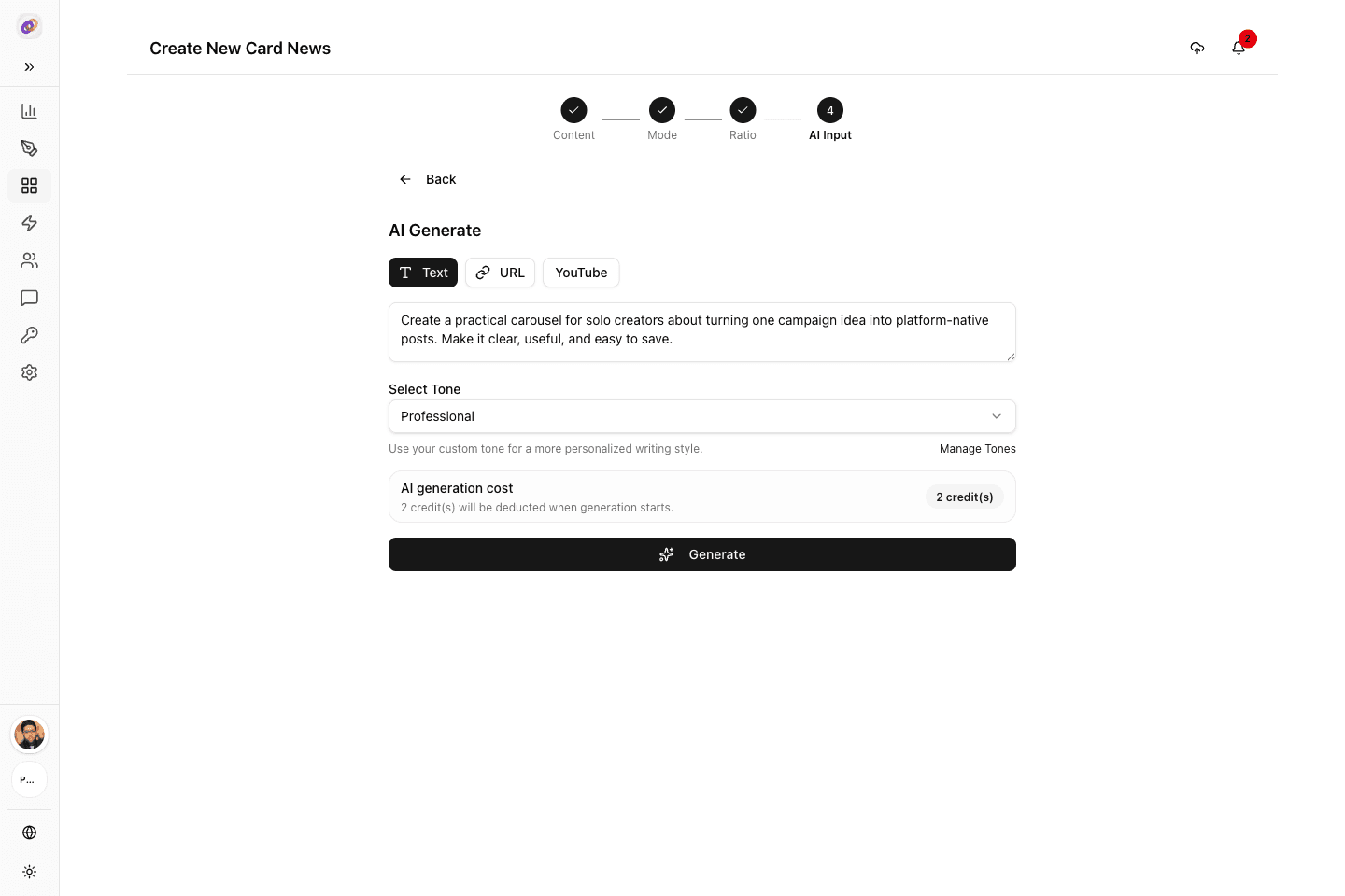 Create with AI